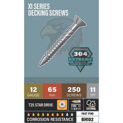 Blackhawk Decking Screws 304 Stainless Steel