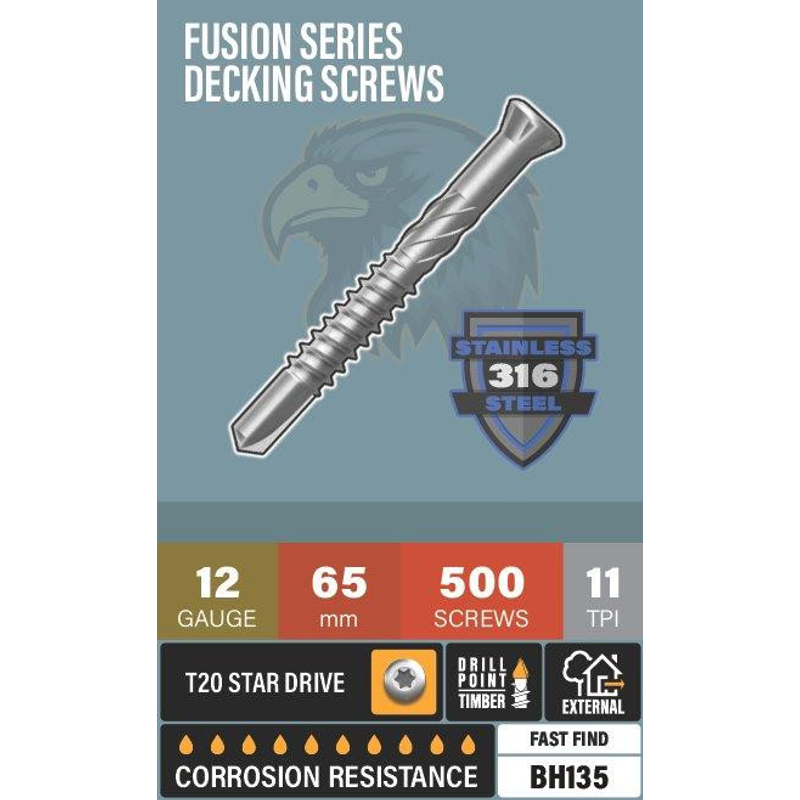 Blackhawk Decking Screws 316 Stainless Steel