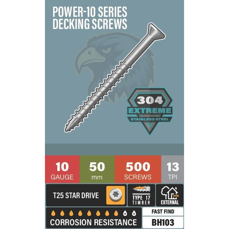 Blackhawk Decking Screws 304 Stainless Steel