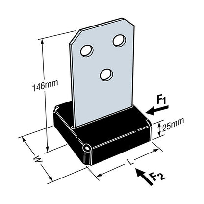 Concealed Post Base